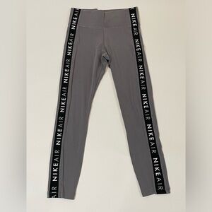 Nike Air Women’s Logo Taped Tight Fit Leggings in Gray Size S